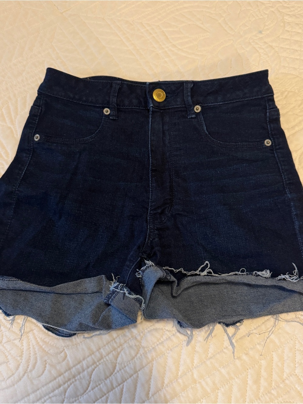 American Eagle Outfitters Dark Indigo Cutoff Denim Shorts